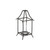 12.25" Black and Clear Bamboo Style Candle Holder