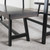 3pc Gray and Black Contemporary Outdoor Patio Rectangular Dining Set 70.75"