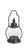 17" Black and Clear Round Handmade Lantern with Glass Insert