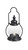 17" Black and Clear Round Handmade Lantern with Glass Insert