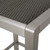 5pc Gray and Silver Contemporary Outdoor Patio Bar Set 45"