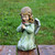 11.5" Joseph's Studio Kneeling Angel with Rose Outdoor Garden Statue