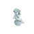 12.75" White and Gray Mermaid Kneeling by Holding Shell Garden Statue