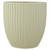 5.5" Green Round Ceramic Striped Textured Flower Pot