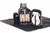 On-The-Go Backpack Picnic Set for 4 with Dual Detachable Wine Carriers - Black
