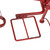 36.5" Red Hand Painted Distressed Finish Outdoor Bicycle Plant Stand
