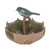 8.5" Brown and Green Umbrella Bird Bath Easter Decor