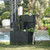 30.25" Black and Green 2 Tier Cascading Outdoor Garden Fountain