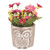 7.25" Vibrantly Colored Easter Owl Outdoor Planter with Faux Wildflower Display