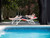 67" Red Foldable and Adjustable Aluminum Outdoor Lounge Chair