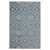 2' x 3' Aegean Blue and Gray Contemporary Transitional Rectangular Outdoor Area Throw Rug