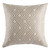 17" Ivory and Gray Geometric Outdoor Patio Square Throw Pillow