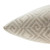 17" Ivory and Gray Geometric Outdoor Patio Square Throw Pillow
