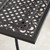 64" Black Traditional Ornate Mesh Lattice Outdoor Patio Furniture Dinning Table