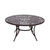 60" Brown Round Outdoor Patio Furniture Dining Table with Umbrella Hole