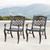 Set of 2 Black Mesh Lattice Outdoor Patio Furniture Dining Chairs 35"