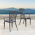 Set of 2 Black Mesh Lattice Outdoor Patio Furniture Dining Chairs 34.25"