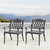 Set of 2 Black Mesh Lattice Outdoor Patio Furniture Dining Chairs 33"