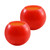 Set of 2 Red Unique Round Wax LED Candles, 4"