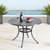 5-Piece Bronze Ornate Traditional Round Outdoor Patio Furniture Dining Table Set 42"