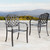 5-Piece Bronze Ornate Traditional Round Outdoor Patio Furniture Dining Table Set 42"