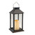 11" Vibrant Elegant Traditional Black Solar Powered Lantern with LED Candle