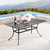 7-Piece Bronze Traditional Rectangular Outdoor Patio Furniture Dining Table Set 64"