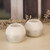 Set of 2 Silver and White Elegant Battery Operated LED Wax Candle, 4.75"