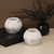 Set of 2 Silver and White Elegant Battery Operated LED Wax Candle, 4.75"