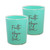 Set of 2 Blue and Clear Unique "Faith Hope Love" LED Candles, 3.75"
