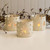 Set of 3 Beige Unique Metal Holiday Candleholders with Cut-Out Designs