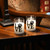 Set of 2 White and Black Unique Love Paws LED Candles with Moving Flame, 4"