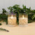 Set of 2 Clear and Gold Unique Gold Baroque Swirl LED Candles with Moving Flame, 4"