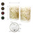 Set of 2 Clear and Gold Unique Gold Baroque Swirl LED Candles with Moving Flame, 4"