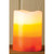 4" Red, Orange And Yellow Round Candy Corn LED Pillar