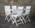 5 Piece White Aluminium Folding Table and Chairs 47"