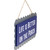 11.25" Blue Metal and Wood Life Is Better On The Porch Hanging Welcome Sign