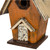 10.5" Brown and Beige Distressed Finish Hand Crafted Birdhouse