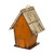 10.5" Brown and Beige Distressed Finish Hand Crafted Birdhouse