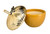 Set of 2 Maple Butter Scented Candle in Amber and Gold Ceramic Gilded Acorn 4.5"
