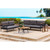 4-Piece Black Aluminum Outdoor Patio Sectional Sofa Set with Cushions