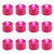 Set of 12 Flickering Pink Battery Operated LED Tea Lights 1.5"