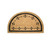 19.5" x 29.5" Brown with Fleur Dy Lys Design Coir Half Round Doormat