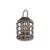 14" Brown Lattice Bamboo Handmade Lantern with Rope Accents