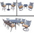 15pc Black and Brown Dining, Bar Patio, Swivel Rockers Chat Furniture Sets