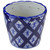 5.5" Blue and White Delft Design Geometric Ceramic Flower Pot