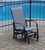 39" Gray and Black Contemporary One Seater Outdoor Patio Sling Glider