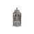 Set of 2 Gray and Clear Distressed Garden Style Handmade Lantern with Glass Panels 24.5"