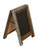 15.75" Brown and Black Framed Chalkboard with Chalk Holder