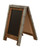 15.75" Brown and Black Framed Chalkboard with Chalk Holder